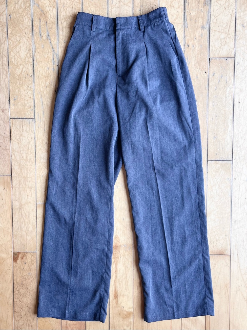 🩶 High-Waist Pleated Women’s Grey Trousers; BOGO 50%Off Another Black Trousers!